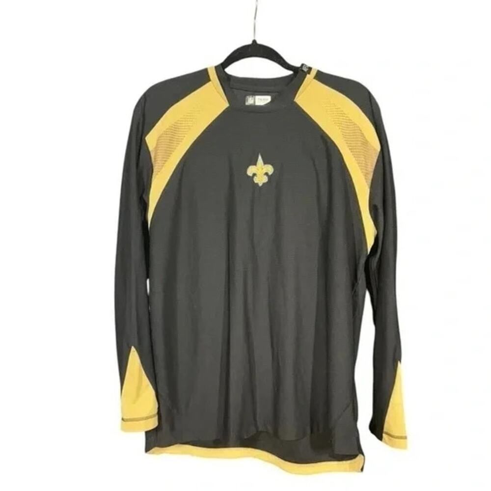NFL New Orleans Saints Performance Long Sleeve Shirt Men M Athletic - Picture 3 of 8